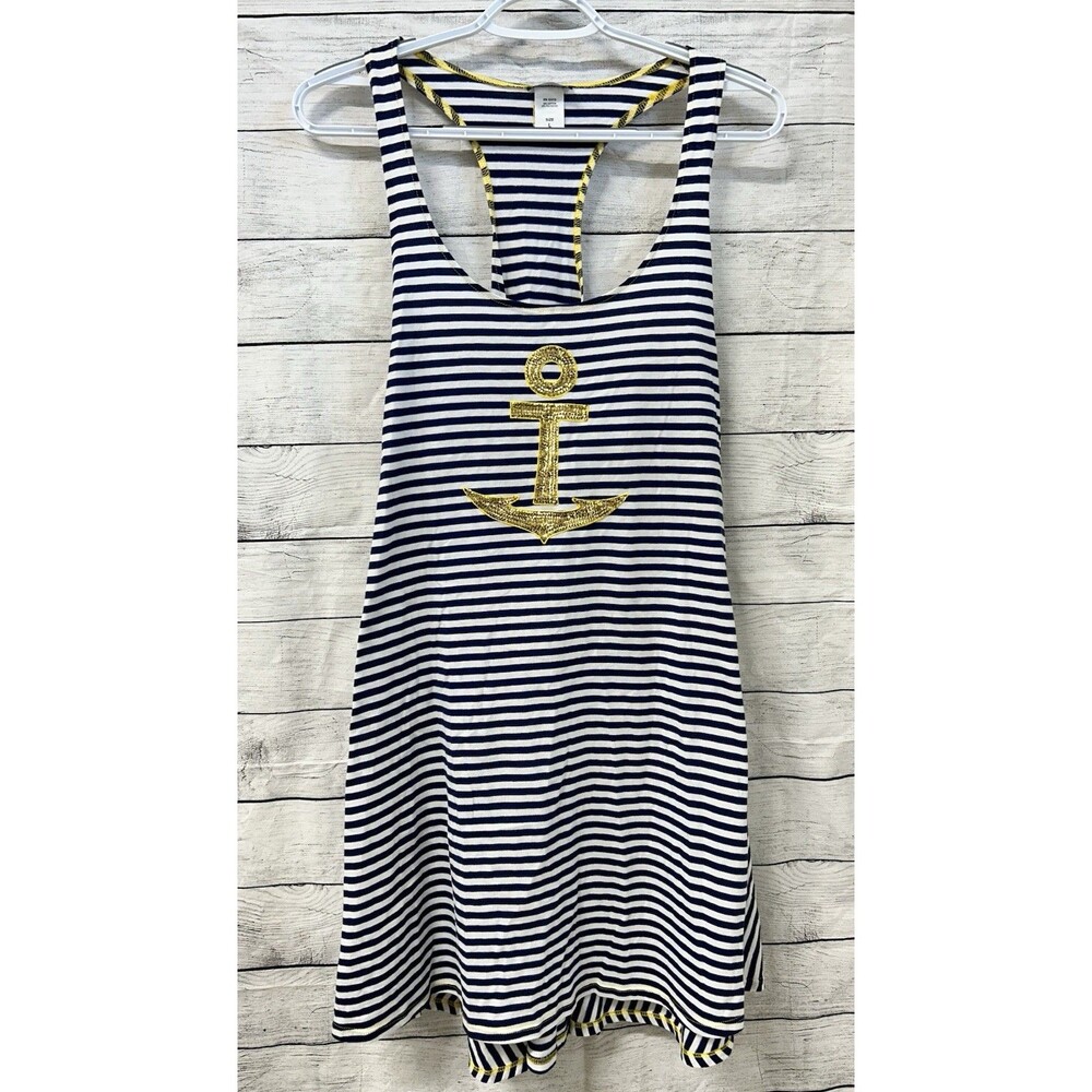 Large Sperry Womens Maiden Voyage Racerback Swimsuit Cover Up Dress Anchor
